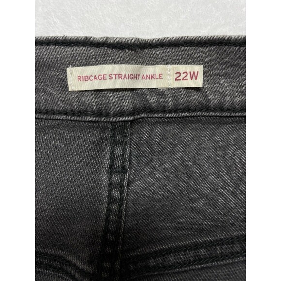 Levi's Ribcage Straight Ankle Women's Plus Sz 22W Super High-Rise Slim Fit Jeans - Picture 10 of 12